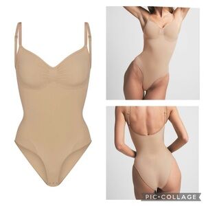 Skims NWOT Seamless Sculpt Brief Bodysuit Women’s Small Clay